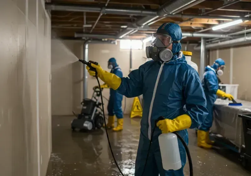 Basement Sanitization and Antimicrobial Treatment process in Buxton, NC